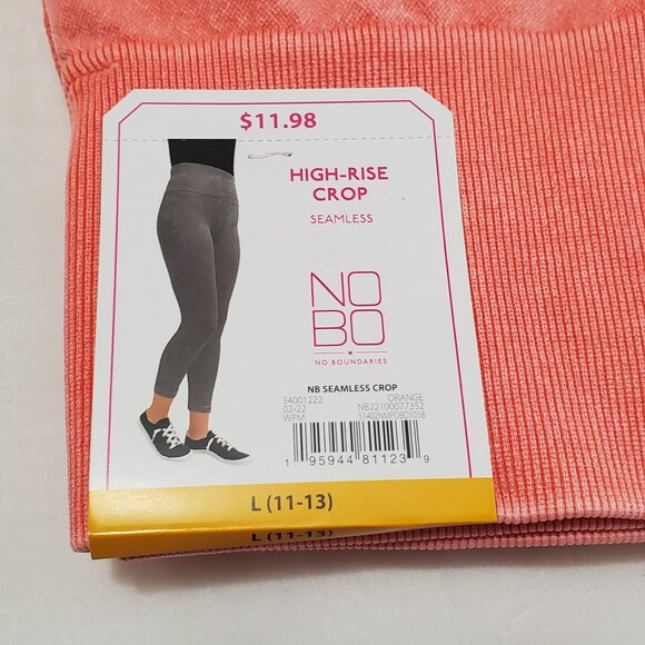 No Boundaries Juniors High Rise Crop Seamless Leggings Pink Size L NWT Girly - Picture 5 of 8